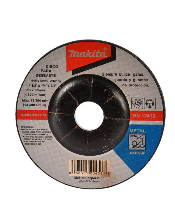 Discos  Para Desbaste De Metal  4-1/2" Makita