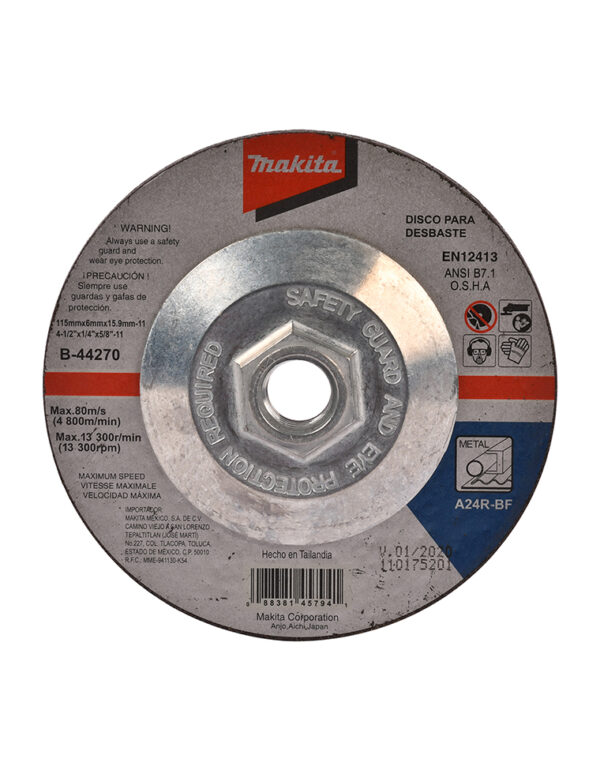 Discos  Para Desbaste De Metal  4-1/2" Makita