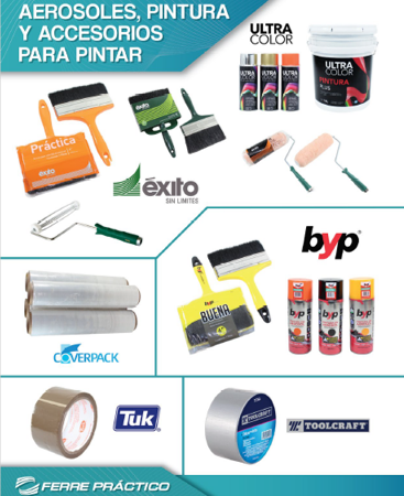 Aerosoles, pintura y accesorios para pintar